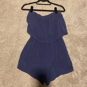 Strapless Blue Dress Romper